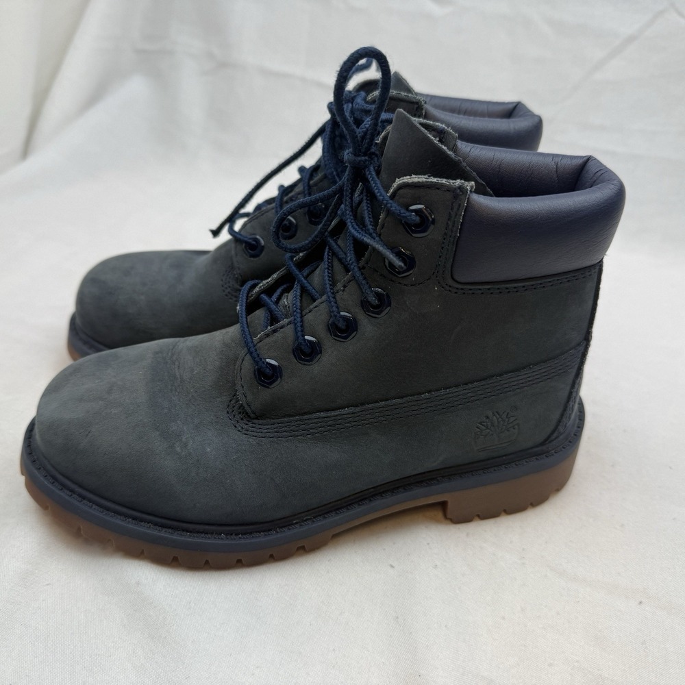 Junior's Timberland Premium Dark Blue Waterproof Boot TB0A171S Child Size 13.5